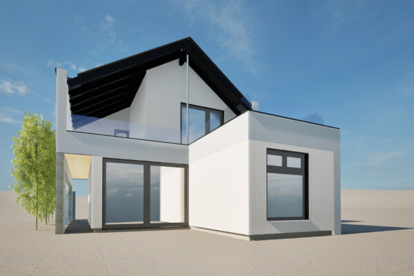 Rendering Holzbauplanung für ein Neubauprojekt im Burgenland: THON Baubetreuung GmbH