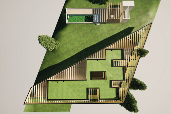Rendering Planung eines Holzhauses durch die THON Baubetreuung GmbH