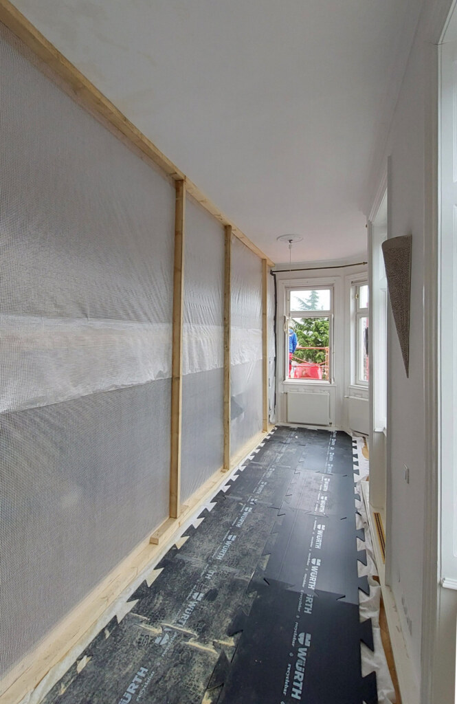 Wohnung Sanierung Altbau Generalunternehmer Holzbau Wien THON Baubetreuung Komplettsanierung einer Altbauwohnung in 1190 Wien, umgesetzt durch THON Baubetreuung GmbH als Generalunternehmer